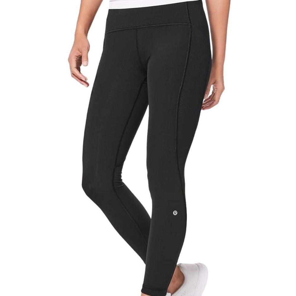 Lululemon Breezy Dot Tight Leggings High Rise Pocket Stretch Ankle Yoga Black 4